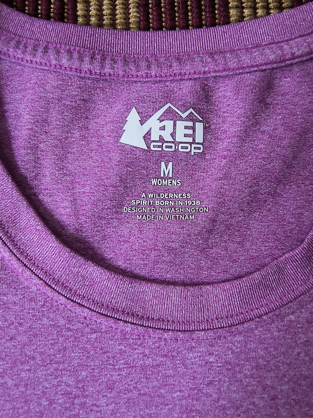 REI Co-op Women's Heathered Raspberry Performance Tee - Picture 2 of 7